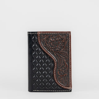 Billetera Nocona Piel Cincelado Choco Caballero