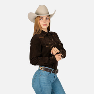 Camisa Kimes Ranch Lehi Espresoo Dama