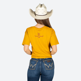 Blusa Kimes Ranch Lucky B Pick Up Gold Dama