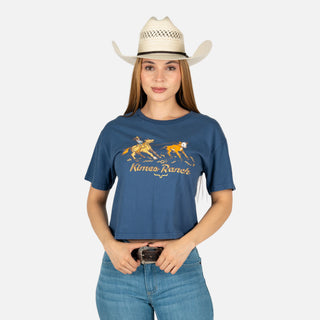 Blusa Kimes Ranch Lucky B Roper Dark Blue Dama