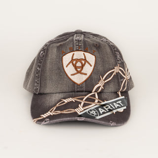 Gorra Ariat Mezclilla Café Púas