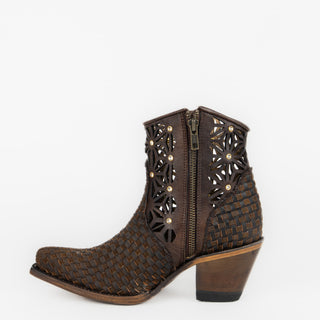 Botín Reyme 852 Tejido Choco Dama