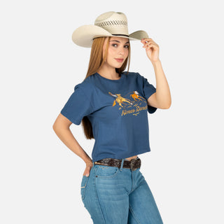 Blusa Kimes Ranch Lucky B Roper Dark Blue Dama