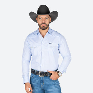 Camisa Wrangler Estampado Azul Caballero