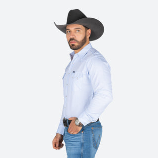 Camisa Wrangler Estampado Azul Caballero