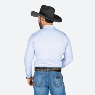 Camisa Wrangler Estampado Azul Caballero