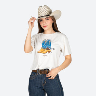 Blusa Kimes Ranch Lucky B Boots For Walkin Bone Dama
