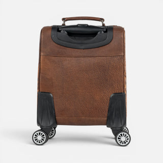 Maleta Western Linen Pelo Piel Café Cincelado