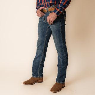 Jeans Rock & Roll Denim Rifle Skinny Staight Dark Caballero