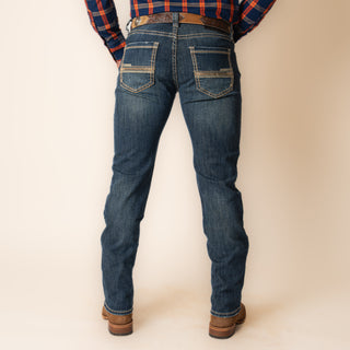 Jeans Rock & Roll Denim Rifle Skinny Staight Dark Caballero