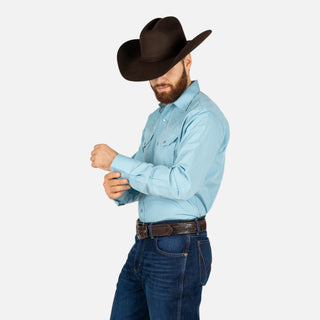 Camisa Rodeo Azul Cielo Caballero