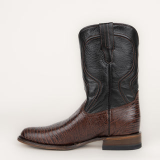 Bota Reyme Piel Grabada Lizard Café Caballero