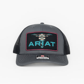 Gorra Ariat Gris Parche Bull Skull