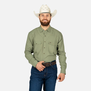 Camisa Denver Olivo Liso Caballero