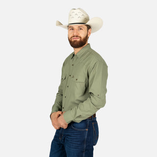 Camisa Denver Olivo Liso Caballero