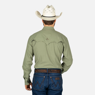 Camisa Denver Olivo Liso Caballero