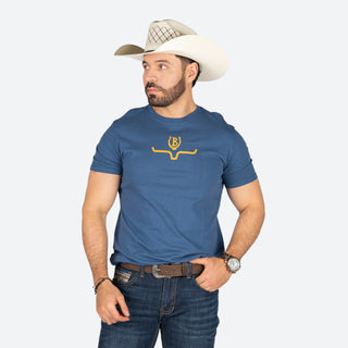 Playera Kimes Ranch Lucky B Saddie Dark Blue Caballero