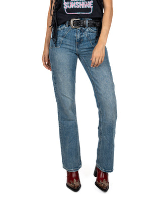 Jeans Rock & Roll Denim High Rise Dama