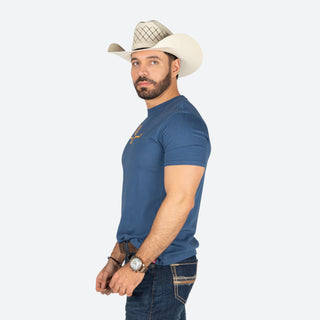 Playera Kimes Ranch Lucky B Saddie Dark Blue Caballero