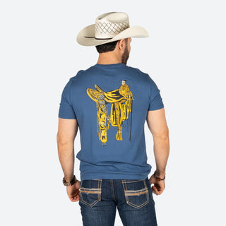 Playera Kimes Ranch Lucky B Saddie Dark Blue Caballero