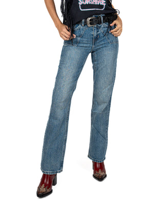 Jeans Rock & Roll Denim High Rise Dama