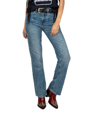 Jeans Rock & Roll Denim High Rise Dama
