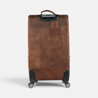 Maleta Western Linen Pelo Piel Café Cincelado