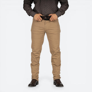 Jeans Cuadra Slim Fit Gabardina Kaki Caballero