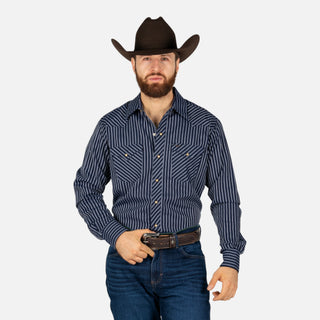 Camisa Rodeo Rayas Marino Caballero