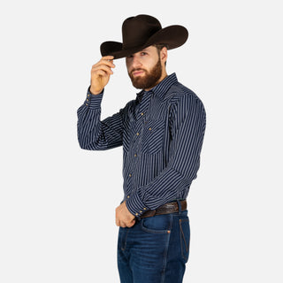 Camisa Rodeo Rayas Marino Caballero