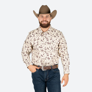 Comisa Rock & Roll Denim Burgundy Caballero