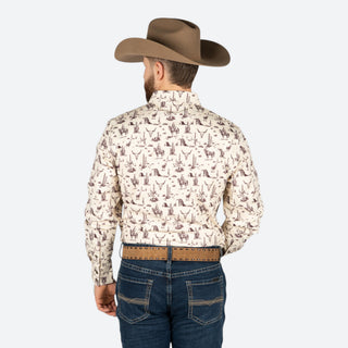 Comisa Rock & Roll Denim Burgundy Caballero