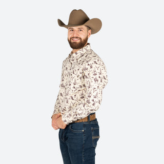 Comisa Rock & Roll Denim Burgundy Caballero