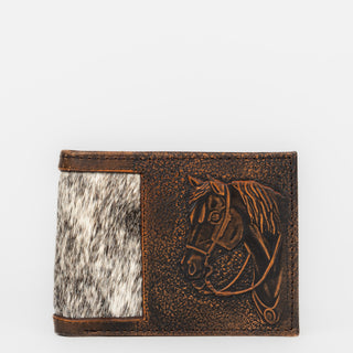 Billetera Tombstone Cincelado Caballo Pelo Caballero