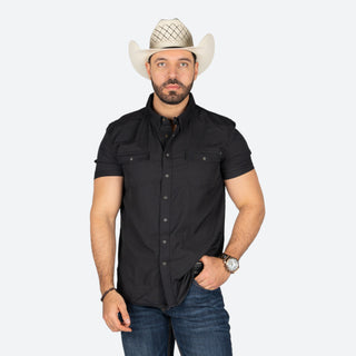 Camisa Rock & Roll Denim Tek Western Black Caballero