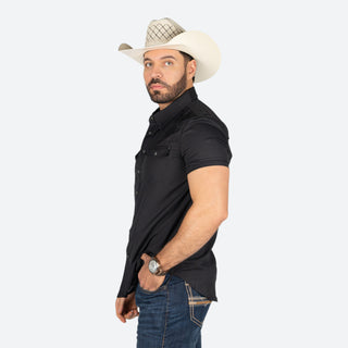 Camisa Rock & Roll Denim Tek Western Black Caballero