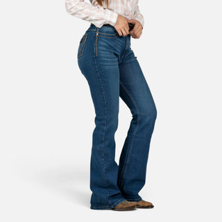 Jeans Wrangler Flare Cintura Alta Dama