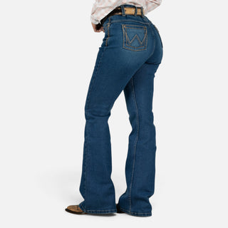 Jeans Wrangler Flare Cintura Alta Dama
