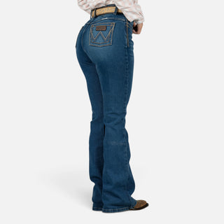 Jeans Wrangler Flare Cintura Alta Dama