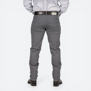 Jeans Cuadra Slim Fit Gabardina Gris Caballero