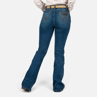 Jeans Wrangler Flare Cintura Alta Dama