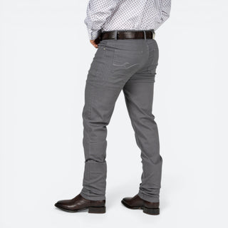 Jeans Cuadra Slim Fit Gabardina Gris Caballero