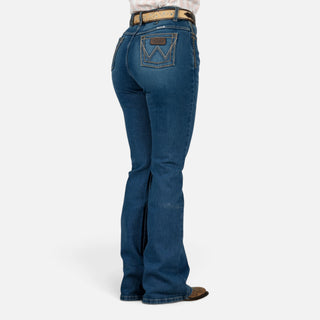 Jeans Wrangler Flare Cintura Alta Dama