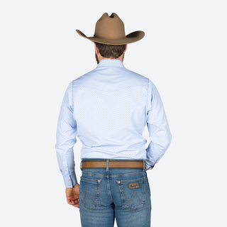 Camisa Wrangler Estampado Azul Caballero