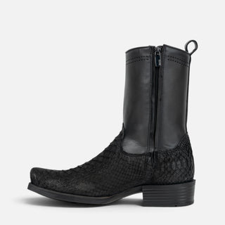 Bota Cuadra Pitón Back Nobuck Negro Caballero