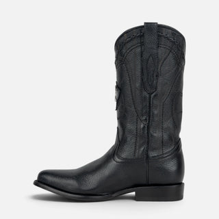 Bota Cuadra Venado Italiano Negro Caballero