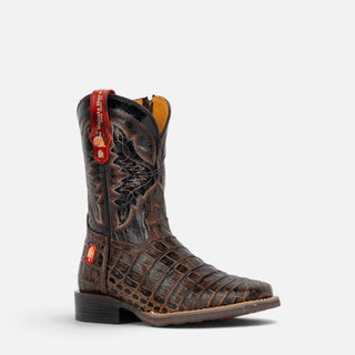 Bota Nokota Lucas 18 Grabado Coco Café Niño
