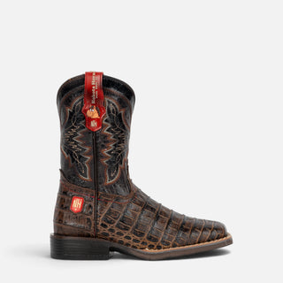 Bota Nokota Lucas 18 Grabado Coco Café Niño