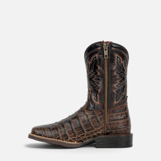 Bota Nokota Lucas 18 Grabado Coco Café Niño