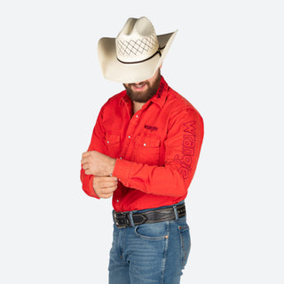 Camisa Wrangler Logo Manga Niño